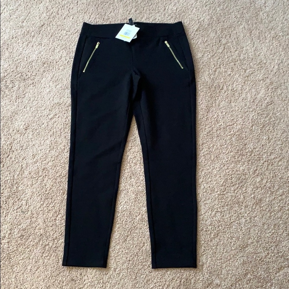 Ellen Tracy Pant with gold zipper pockets